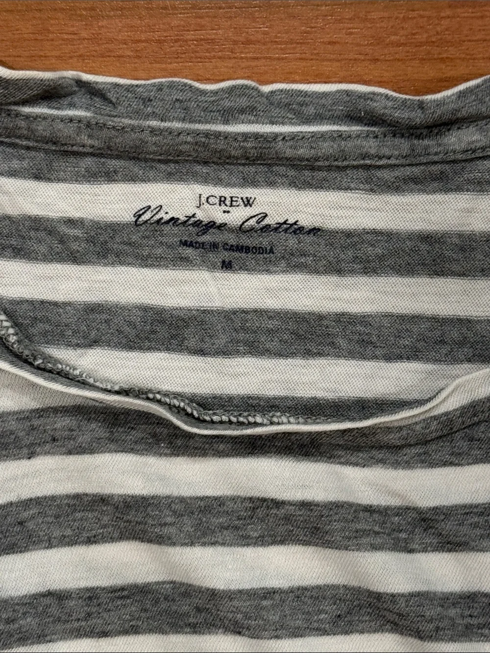 J. Crew Vintage Cotton Striped tee - Picture 2 of 5